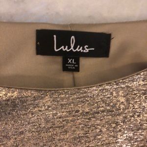 Long Sleeved Gold Lulus Dress